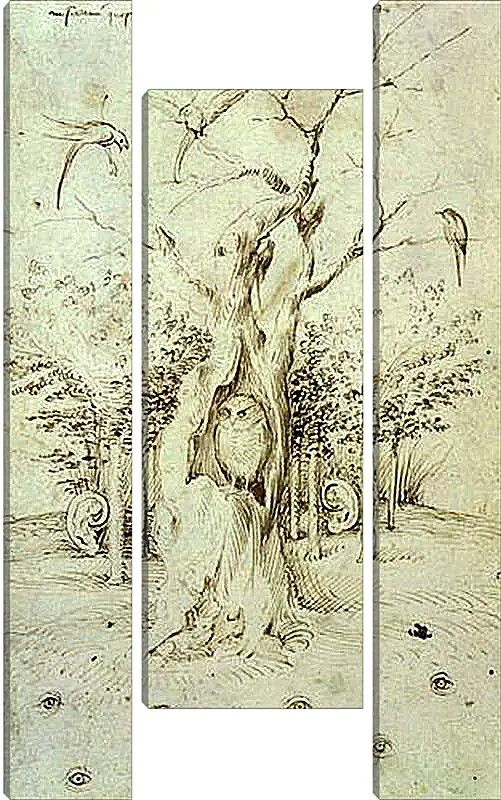 Модульная картина - The Trees Have Ears and the Field Has Eyes by Hieronymus Bosch. Иероним Босх
