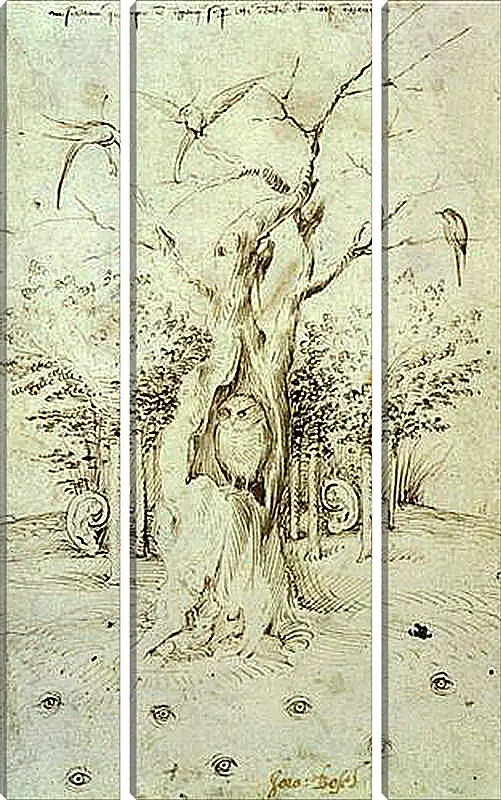 Модульная картина - The Trees Have Ears and the Field Has Eyes by Hieronymus Bosch. Иероним Босх
