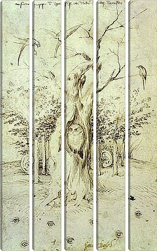 Модульная картина - The Trees Have Ears and the Field Has Eyes by Hieronymus Bosch. Иероним Босх