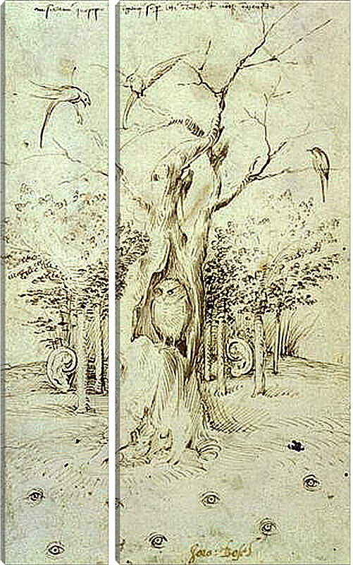 Модульная картина - The Trees Have Ears and the Field Has Eyes by Hieronymus Bosch. Иероним Босх
