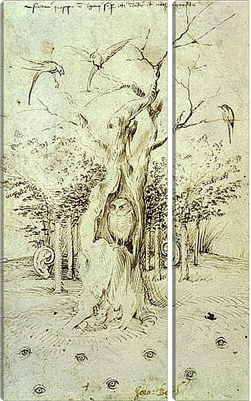 Модульная картина - The Trees Have Ears and the Field Has Eyes by Hieronymus Bosch. Иероним Босх