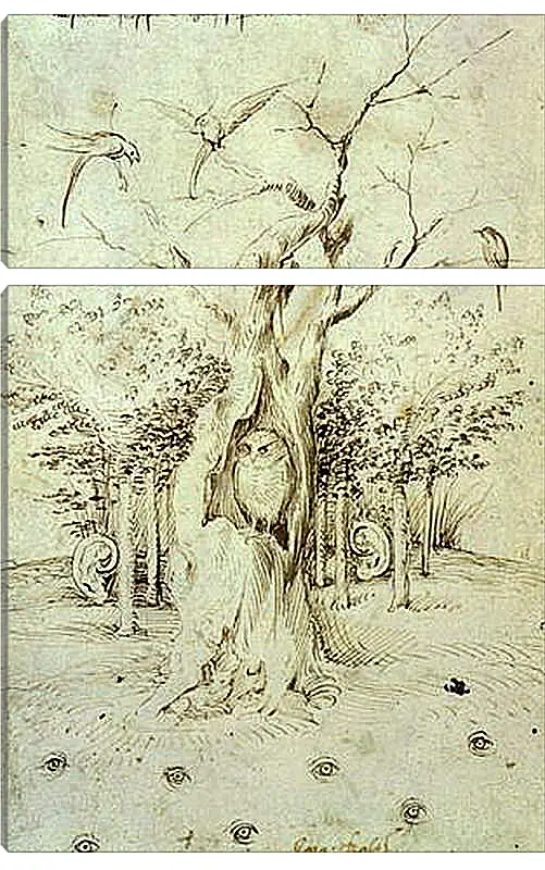 Модульная картина - The Trees Have Ears and the Field Has Eyes by Hieronymus Bosch. Иероним Босх