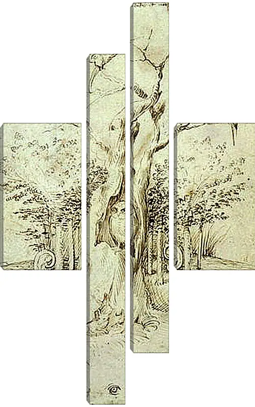 Модульная картина - The Trees Have Ears and the Field Has Eyes by Hieronymus Bosch. Иероним Босх