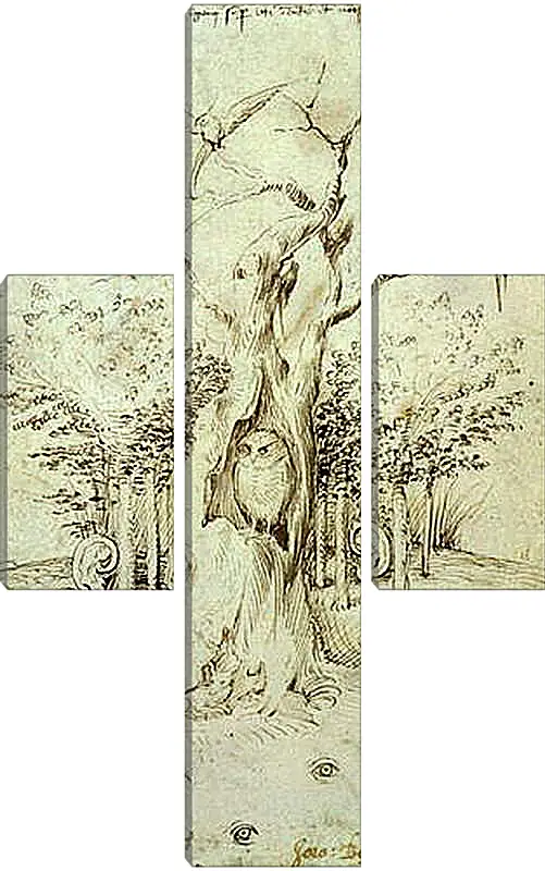 Модульная картина - The Trees Have Ears and the Field Has Eyes by Hieronymus Bosch. Иероним Босх
