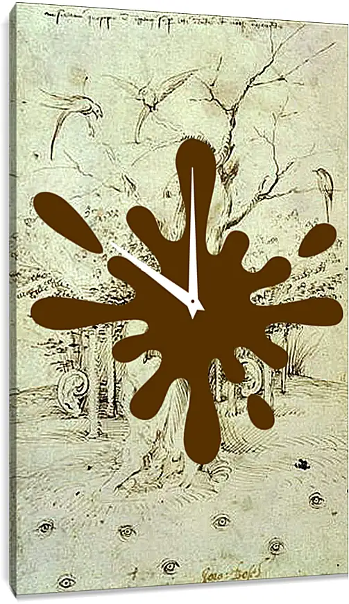 Часы картина - The Trees Have Ears and the Field Has Eyes by Hieronymus Bosch. Иероним Босх