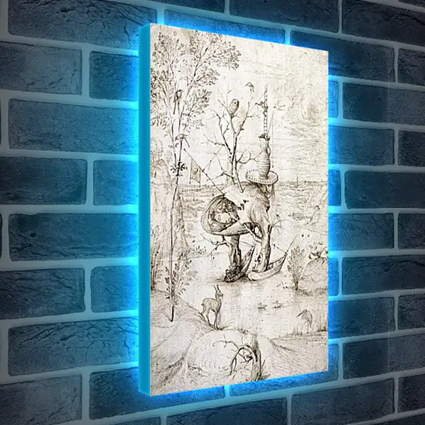 Лайтбокс световая панель - The Treeman. Иероним Босх