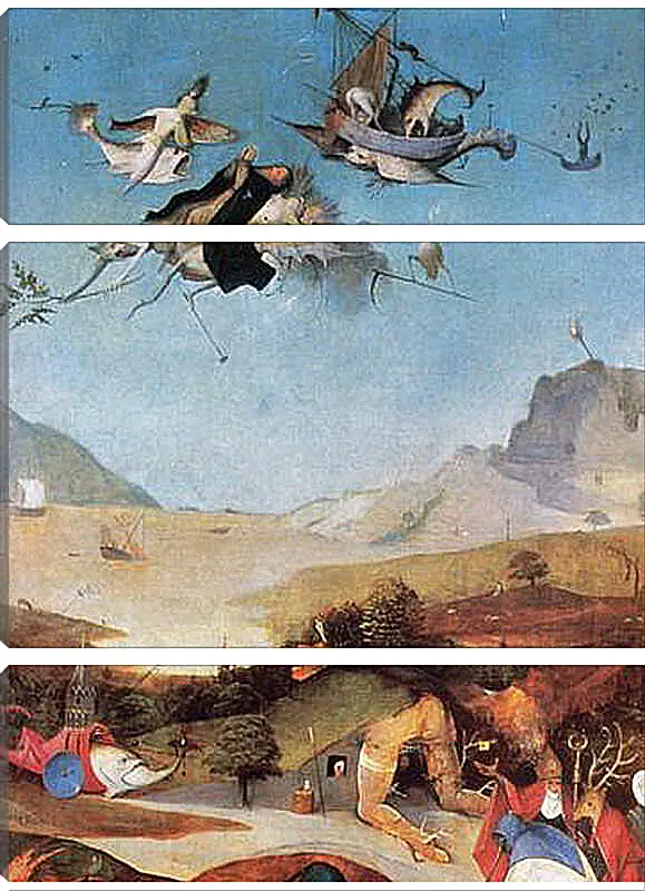 Модульная картина - The Temptation of St. Anthony. Иероним Босх