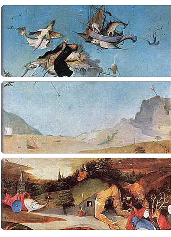 Модульная картина - The Temptation of St. Anthony. Иероним Босх