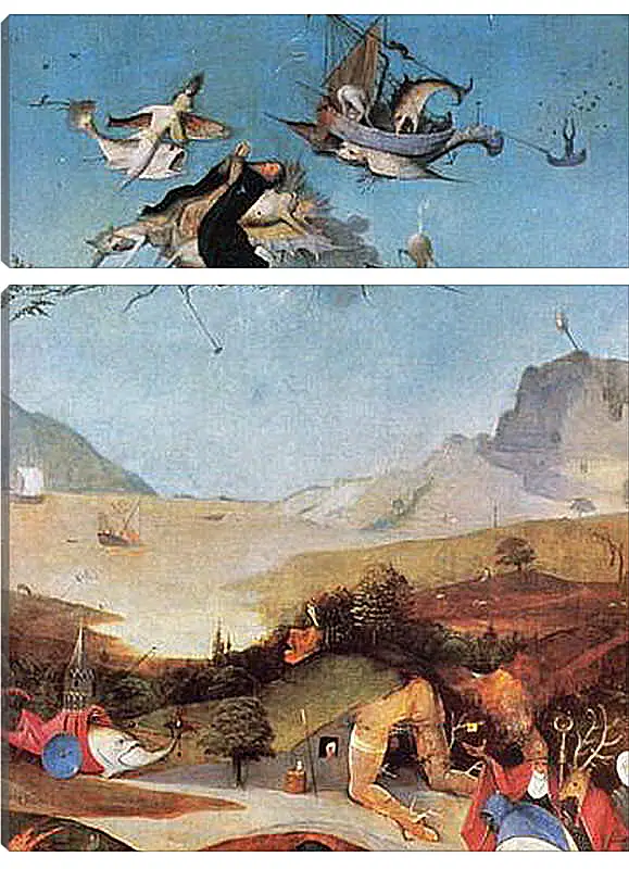 Модульная картина - The Temptation of St. Anthony. Иероним Босх