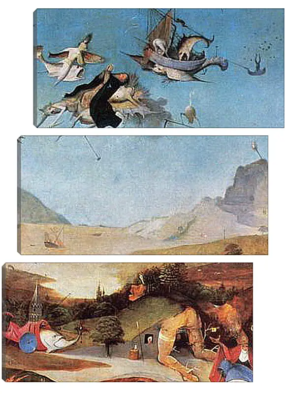 Модульная картина - The Temptation of St. Anthony. Иероним Босх