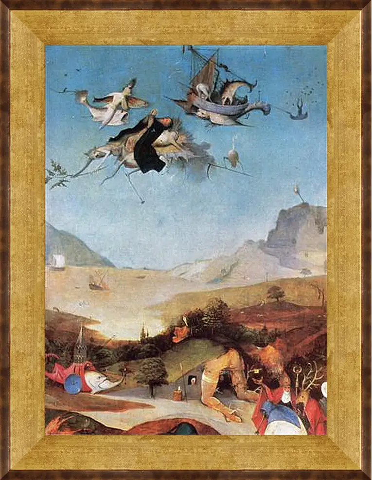 Картина в раме - The Temptation of St. Anthony. Иероним Босх