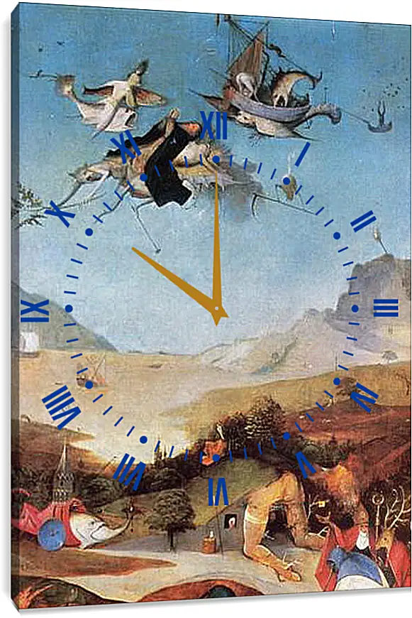 Часы картина - The Temptation of St. Anthony. Иероним Босх