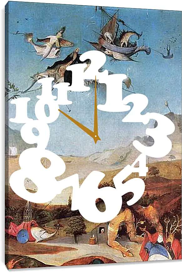 Часы картина - The Temptation of St. Anthony. Иероним Босх