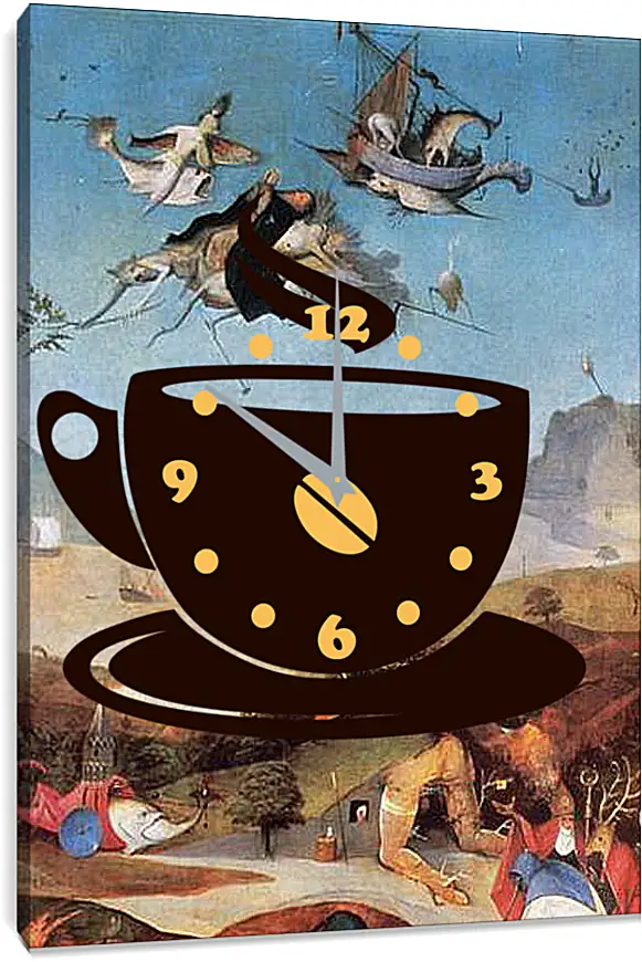 Часы картина - The Temptation of St. Anthony. Иероним Босх