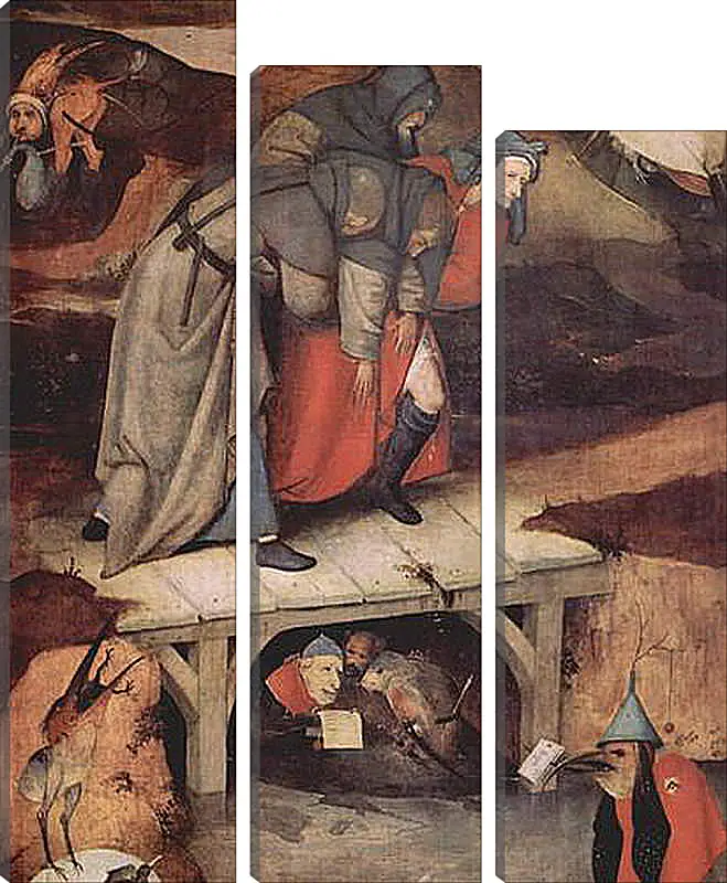 Модульная картина - The Temptation of Saint Anthony. Иероним Босх