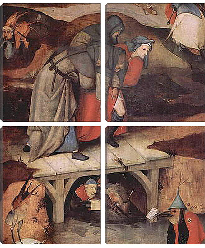 Модульная картина - The Temptation of Saint Anthony. Иероним Босх

