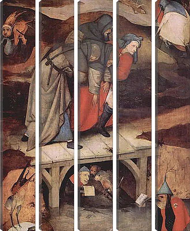 Модульная картина - The Temptation of Saint Anthony. Иероним Босх