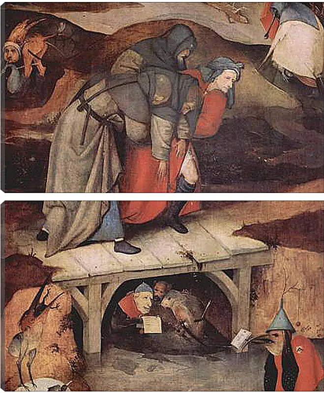 Модульная картина - The Temptation of Saint Anthony. Иероним Босх