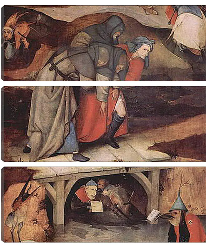 Модульная картина - The Temptation of Saint Anthony. Иероним Босх