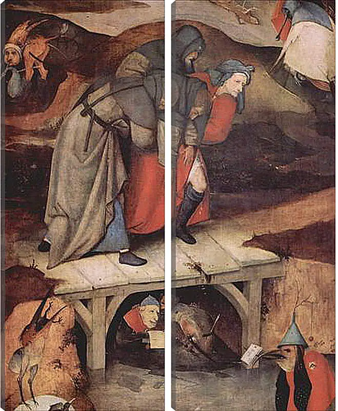 Модульная картина - The Temptation of Saint Anthony. Иероним Босх