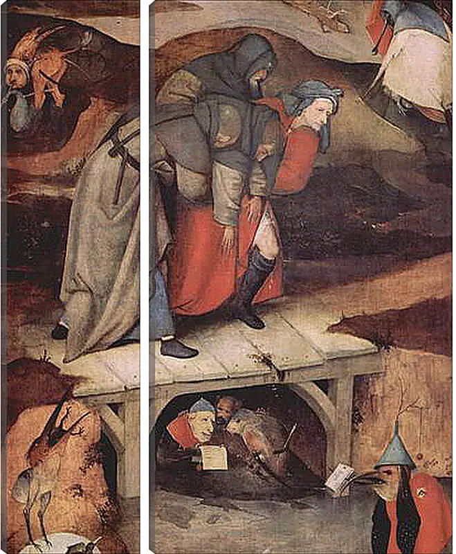 Модульная картина - The Temptation of Saint Anthony. Иероним Босх