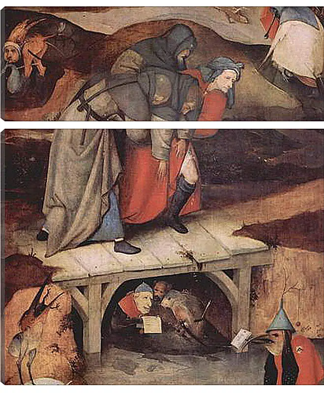 Модульная картина - The Temptation of Saint Anthony. Иероним Босх