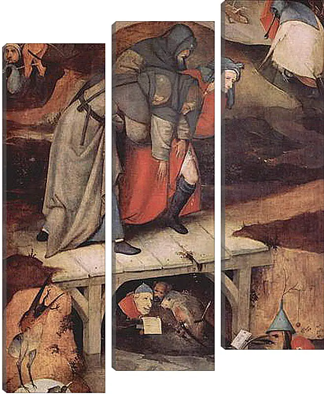 Модульная картина - The Temptation of Saint Anthony. Иероним Босх