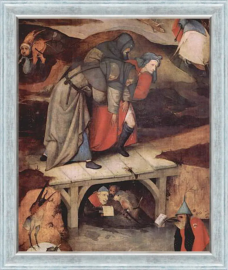 Картина в раме - The Temptation of Saint Anthony. Иероним Босх