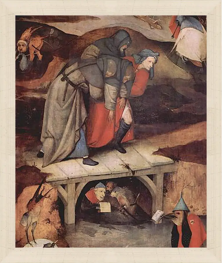 Картина в раме - The Temptation of Saint Anthony. Иероним Босх