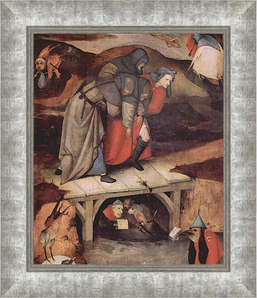 Картина в раме - The Temptation of Saint Anthony. Иероним Босх
