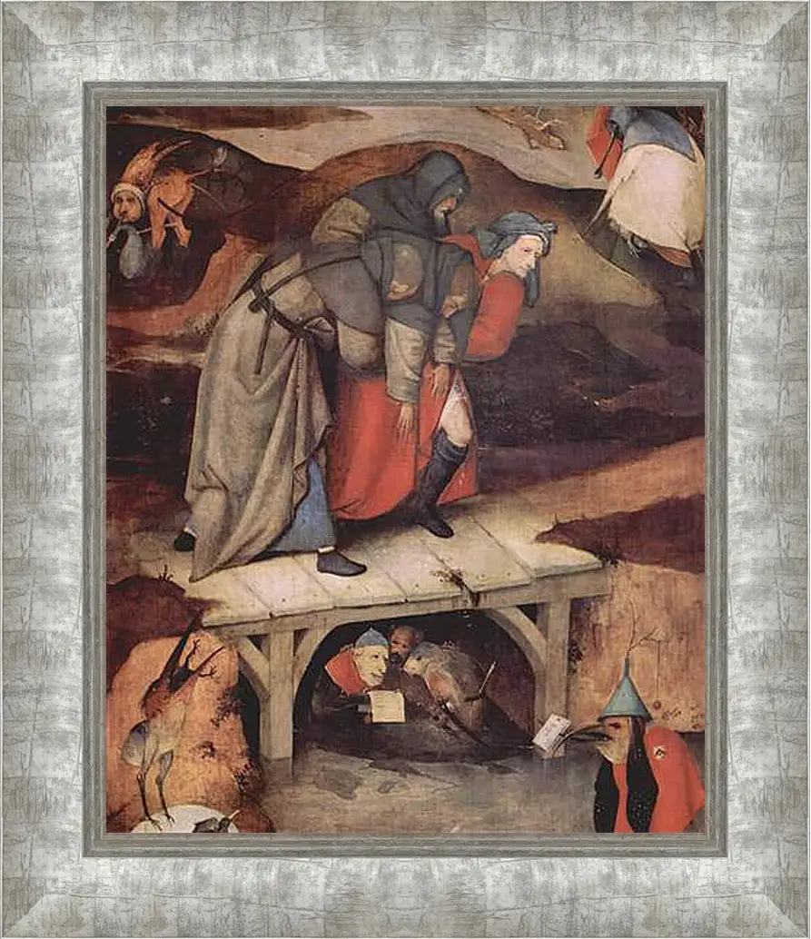 Картина в раме - The Temptation of Saint Anthony. Иероним Босх