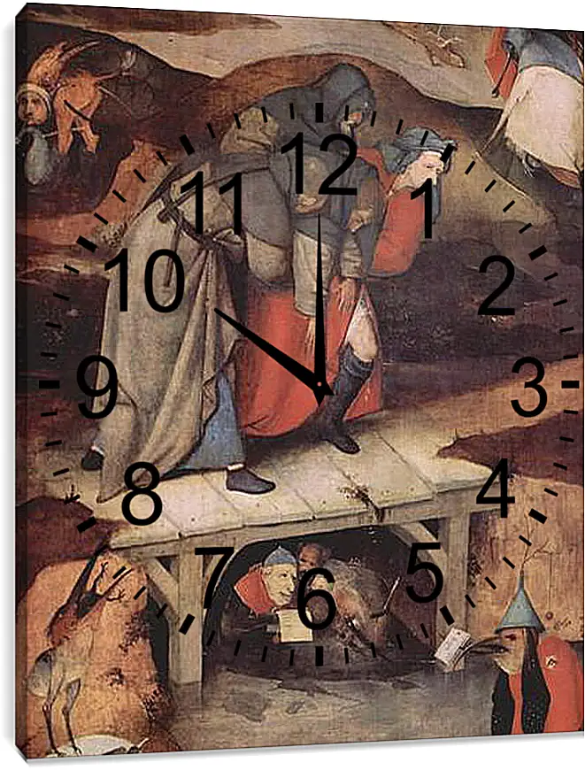 Часы картина - The Temptation of Saint Anthony. Иероним Босх