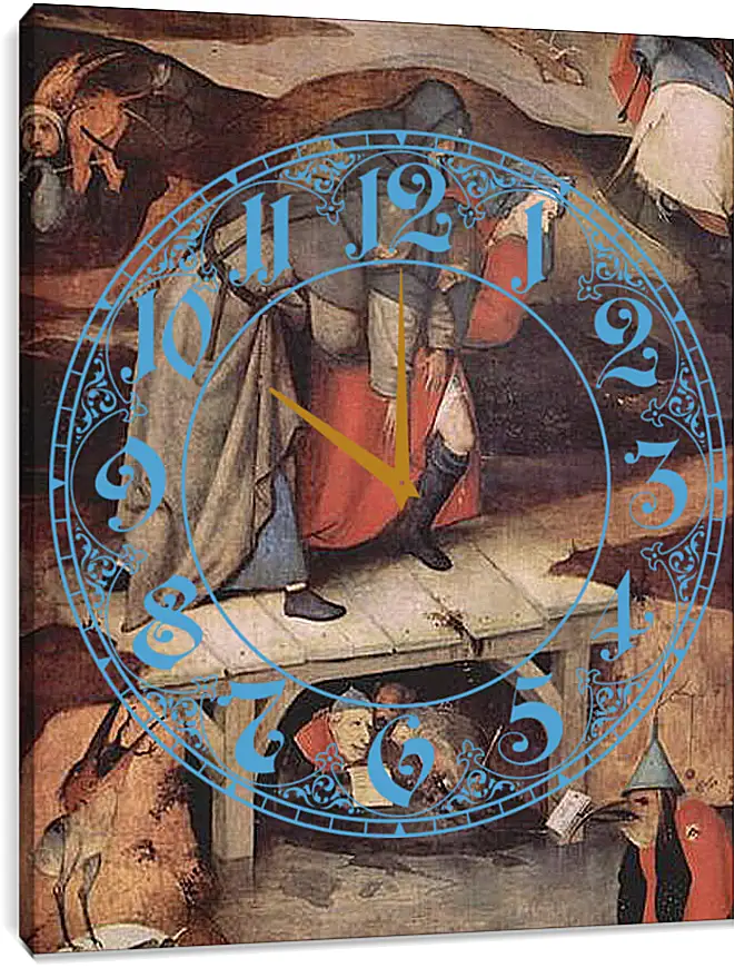 Часы картина - The Temptation of Saint Anthony. Иероним Босх