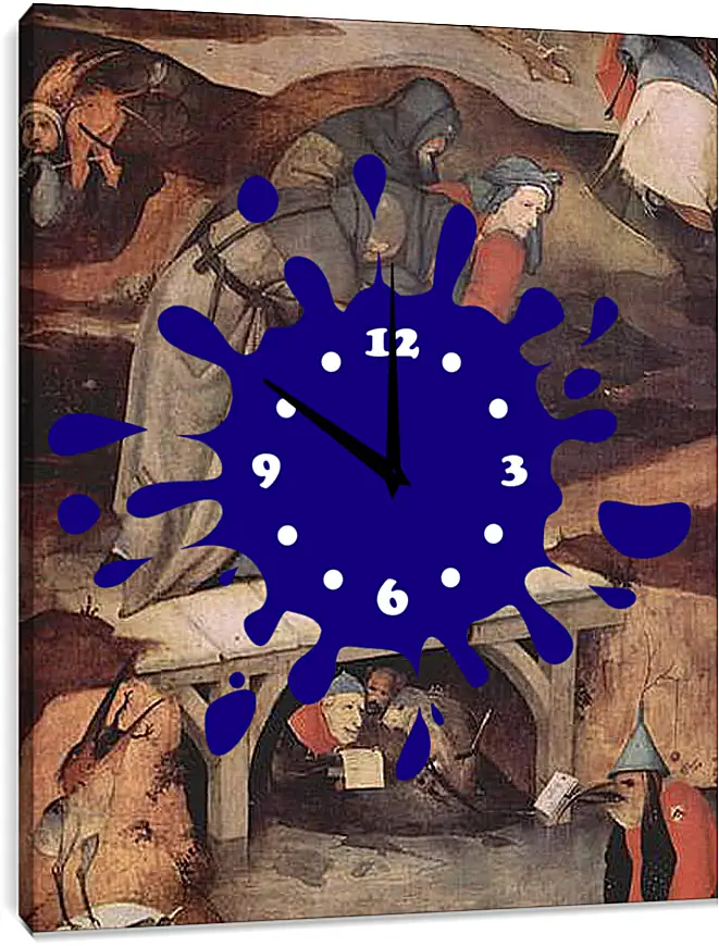 Часы картина - The Temptation of Saint Anthony. Иероним Босх