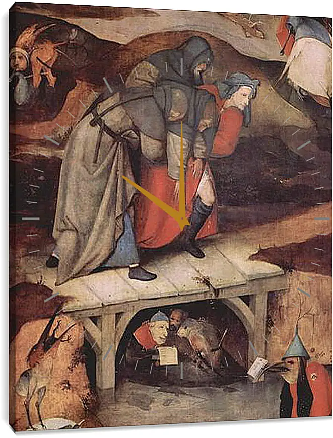 Часы картина - The Temptation of Saint Anthony. Иероним Босх