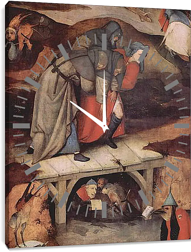 Часы картина - The Temptation of Saint Anthony. Иероним Босх