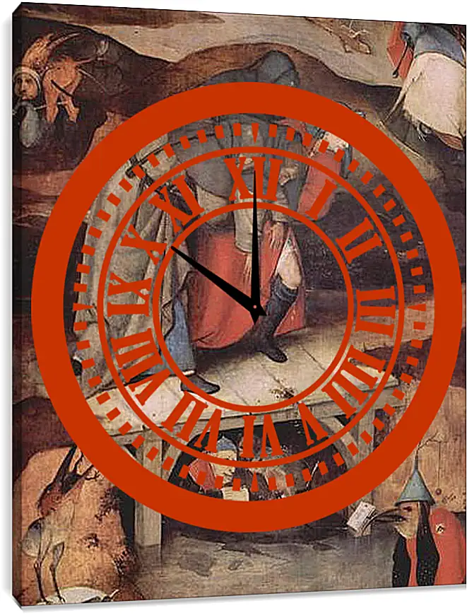 Часы картина - The Temptation of Saint Anthony. Иероним Босх