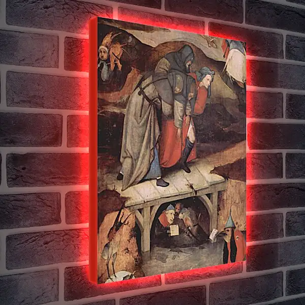 Лайтбокс световая панель - The Temptation of Saint Anthony. Иероним Босх