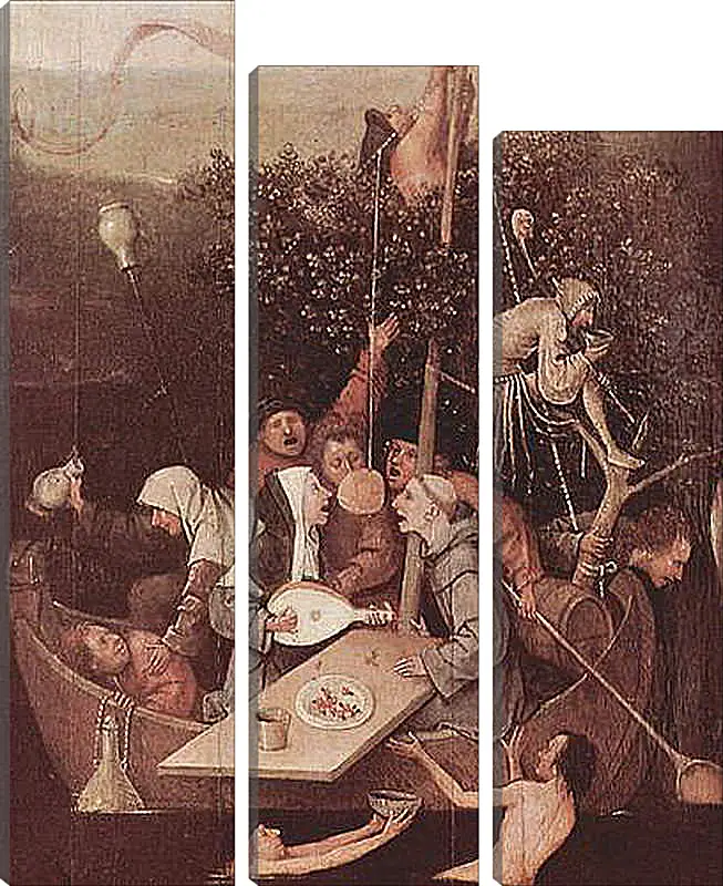 Модульная картина - The Ship of Fools. Иероним Босх