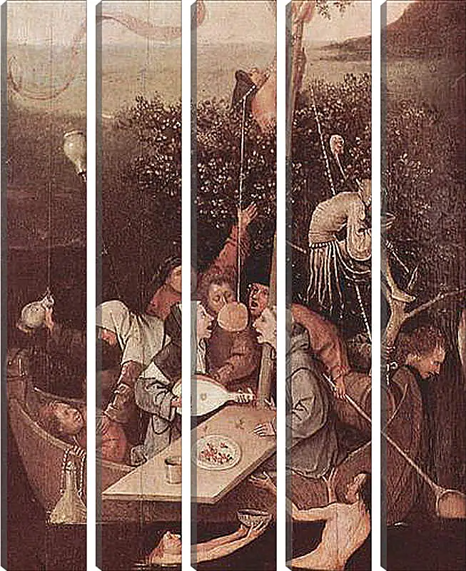Модульная картина - The Ship of Fools. Иероним Босх