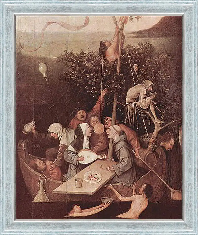 Картина в раме - The Ship of Fools. Иероним Босх