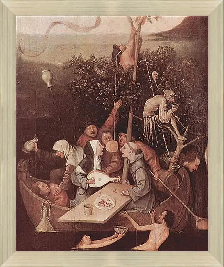 Картина в раме - The Ship of Fools. Иероним Босх