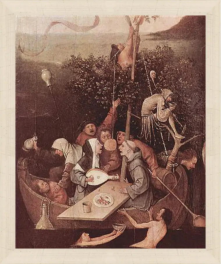 Картина в раме - The Ship of Fools. Иероним Босх