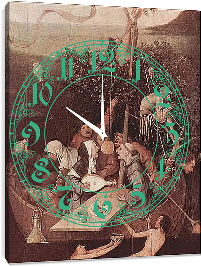 Часы картина - The Ship of Fools. Иероним Босх