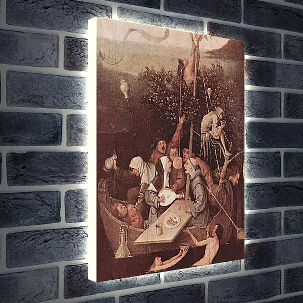 Лайтбокс световая панель - The Ship of Fools. Иероним Босх