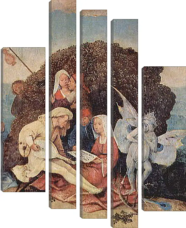 Модульная картина - The Hay Wagon (Detail). Иероним Босх