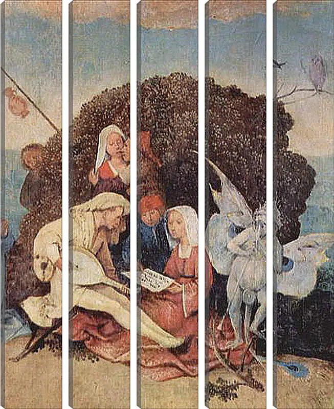 Модульная картина - The Hay Wagon (Detail). Иероним Босх