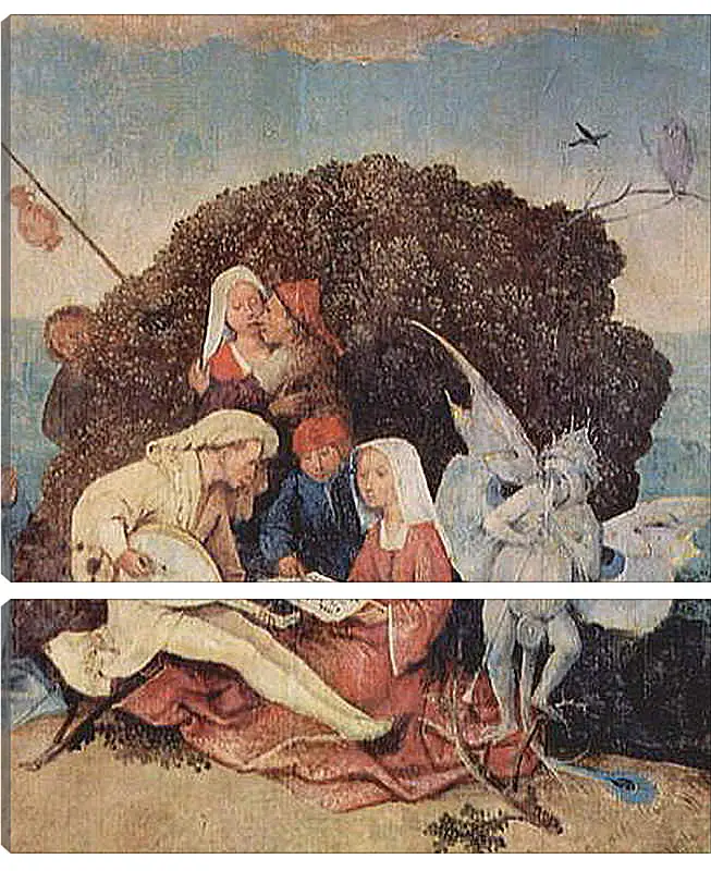 Модульная картина - The Hay Wagon (Detail). Иероним Босх