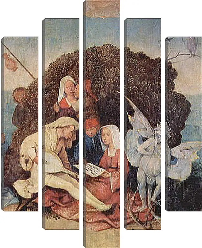 Модульная картина - The Hay Wagon (Detail). Иероним Босх