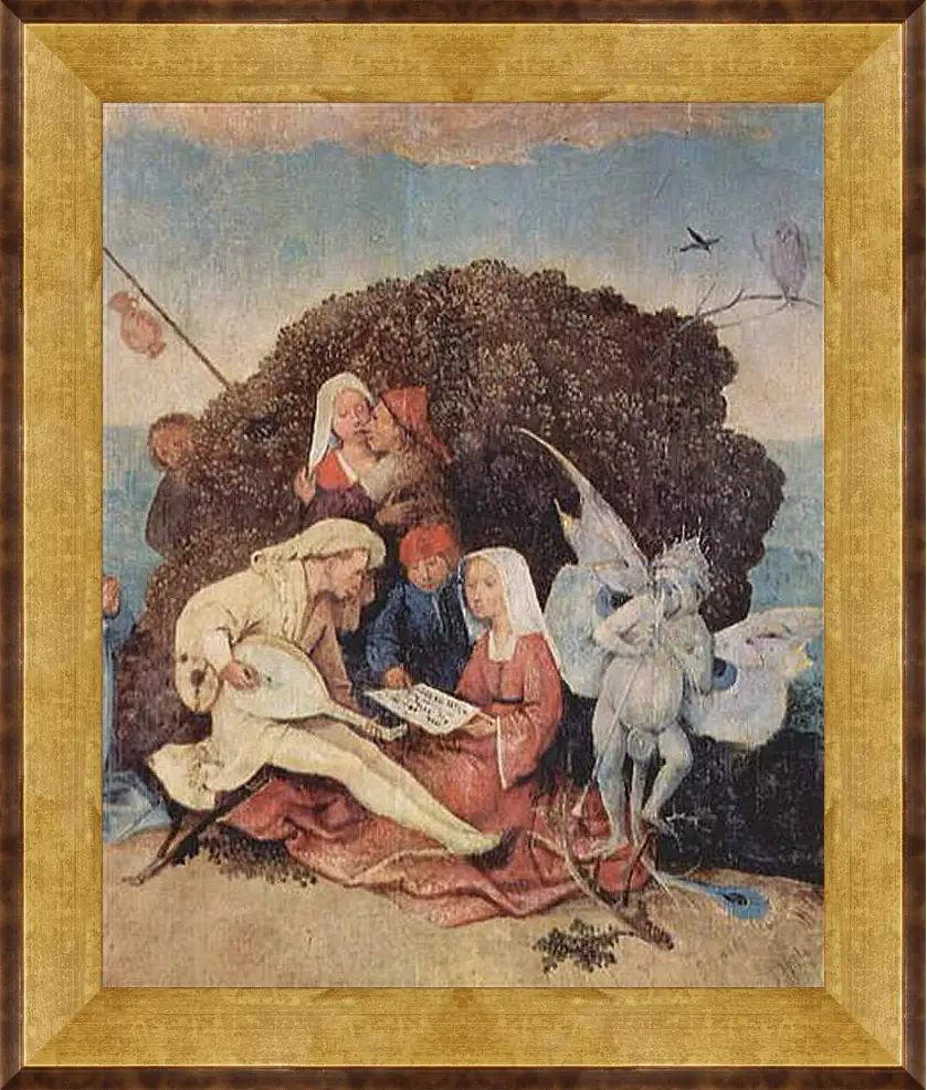 Картина в раме - The Hay Wagon (Detail). Иероним Босх